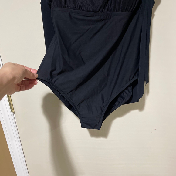 Magicsuit Black One Piece Swimsuit Silver Grommets US 10 - Picture 5 of 15